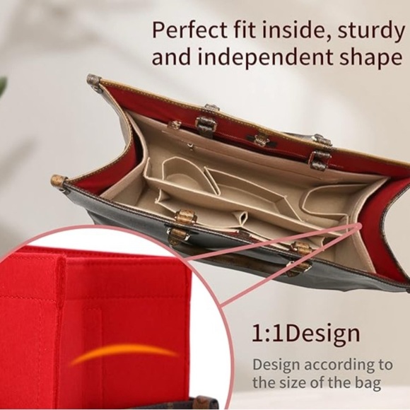 Beige Purse Organizer Insert - Picture 8 of 8